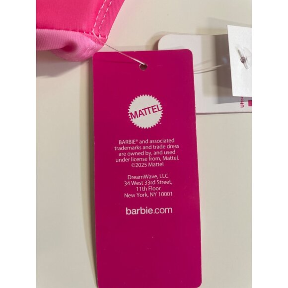 Barbie One Piece Pink Striped Swimsuit Girls Size 10 - Picture 8 of 10